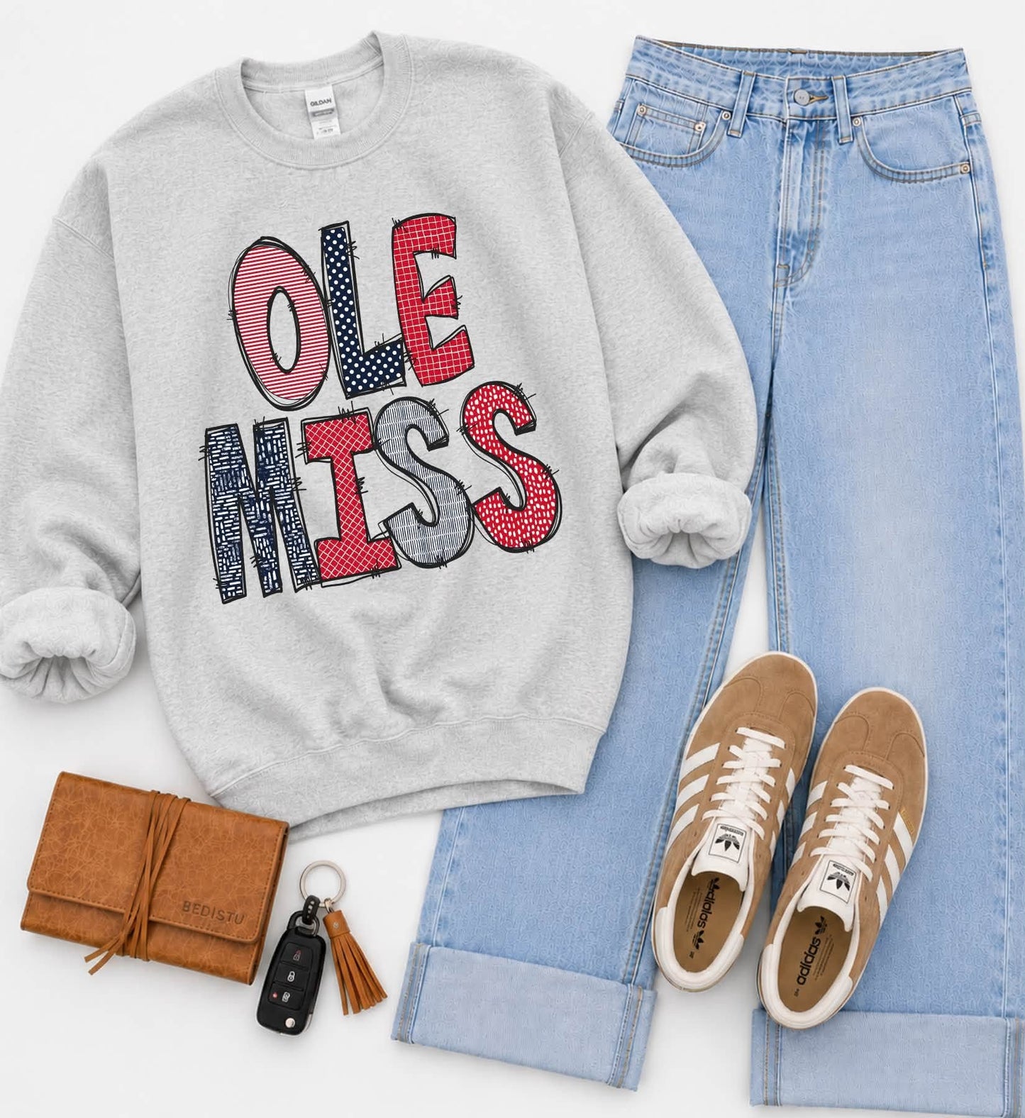 Ole Miss (Doodle Pattern College) - DTF