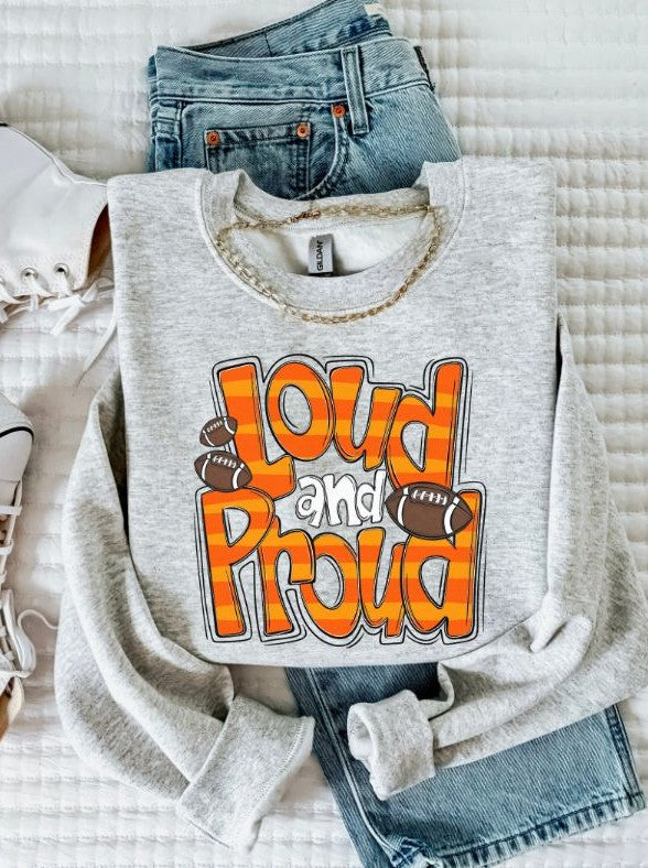 Loud and Proud Football (Orange) - DTF
