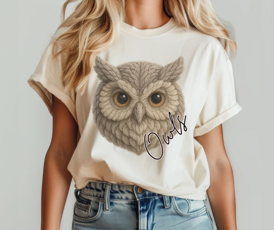 Owls (Faux Yarn Mascot) - DTF