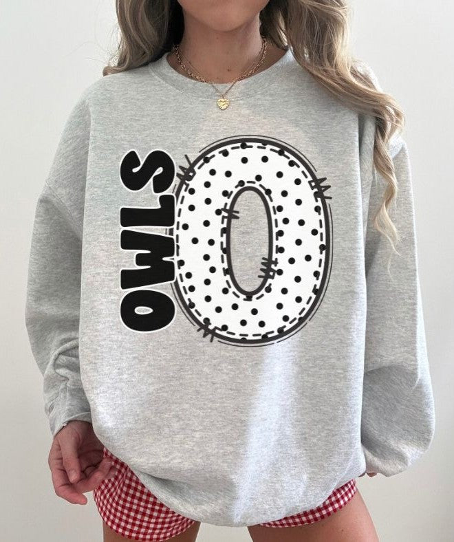 Owls (Polka Dotted Letter Mascots) - DTF