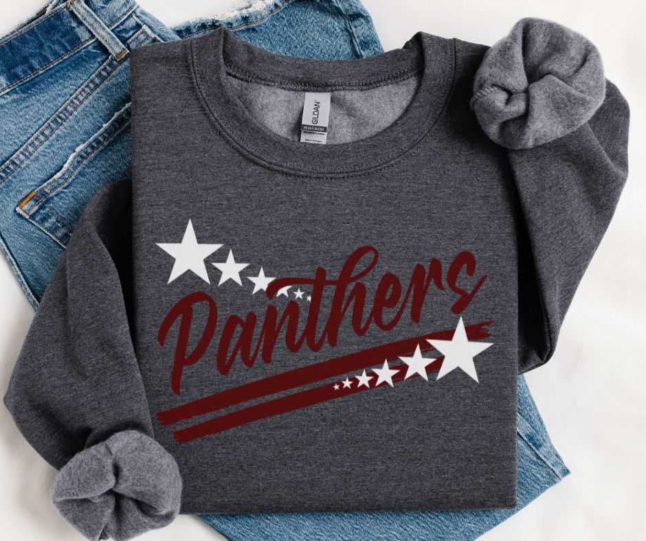 Panthers - Maroon/White (Spirit Stars Mascots) - DTF