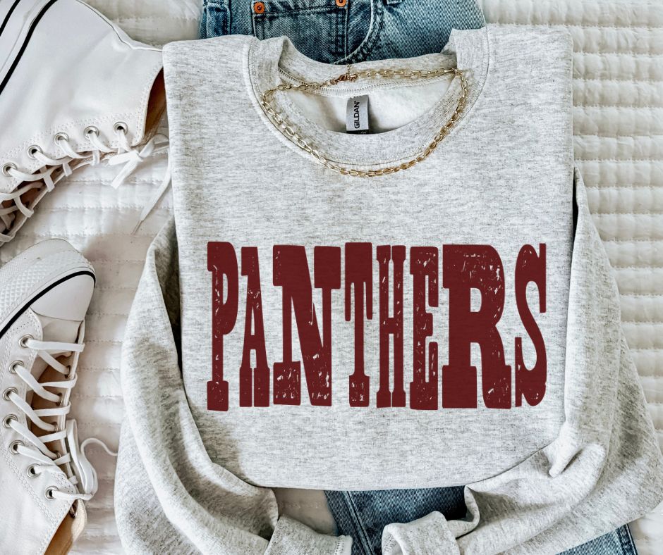 Panthers - Maroon (Mixed Up Mascot) - DTF