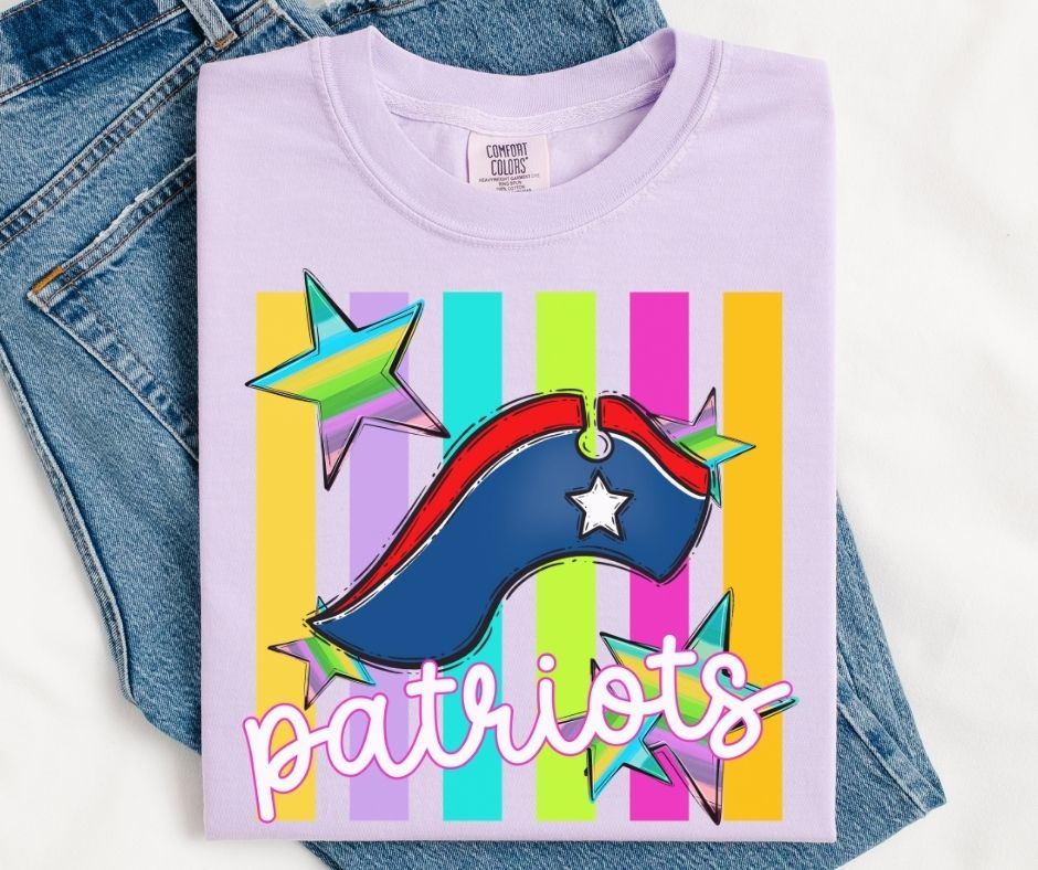 Patriots 2 (Colorful Stripes Mascot) - DTF