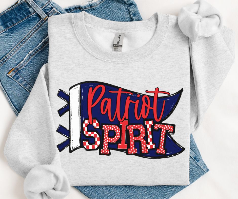 Patriot Spirit - Navy/Red (Spirit Pennant Mascot) - DTF