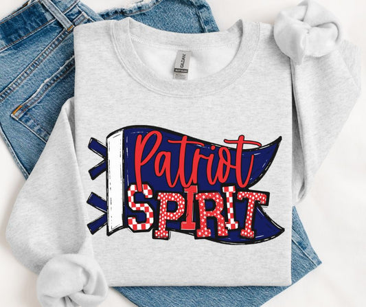 Patriot Spirit - Navy/Red (Spirit Pennant Mascot) - DTF
