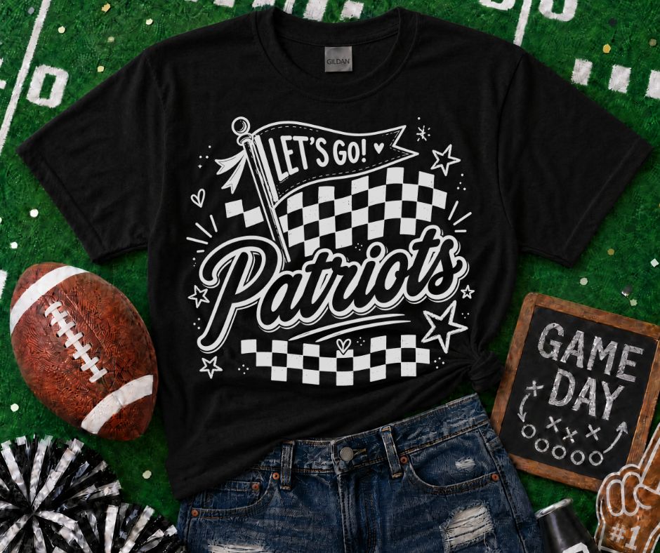 Patriots (Lets Go Doodle Check Mascot) - DTF