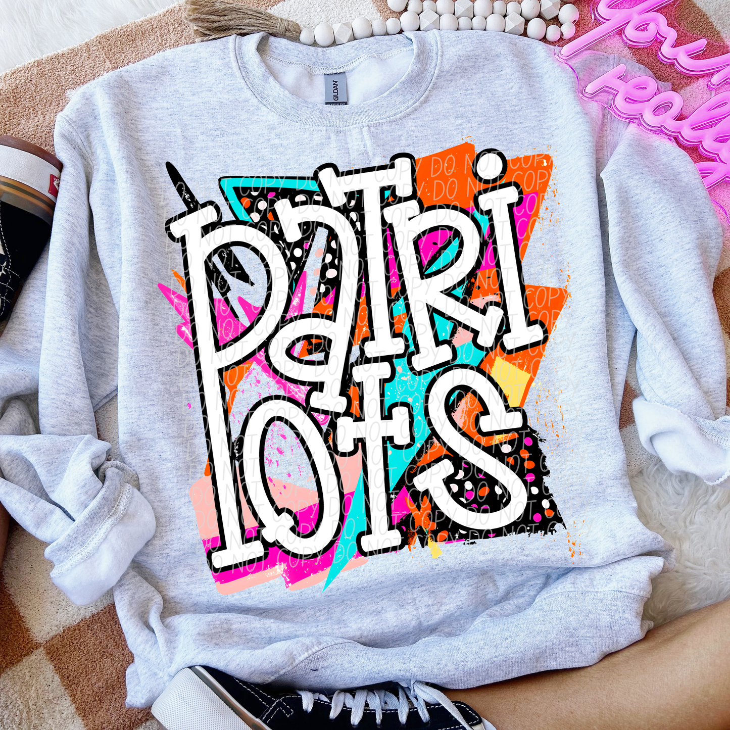 Patriots (Bright Retro Mascot) - DTF