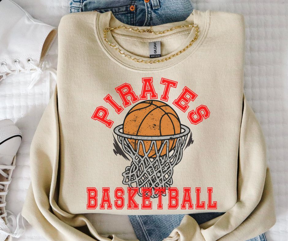 Pirates (Basketball Grunge Mascot) - DTF