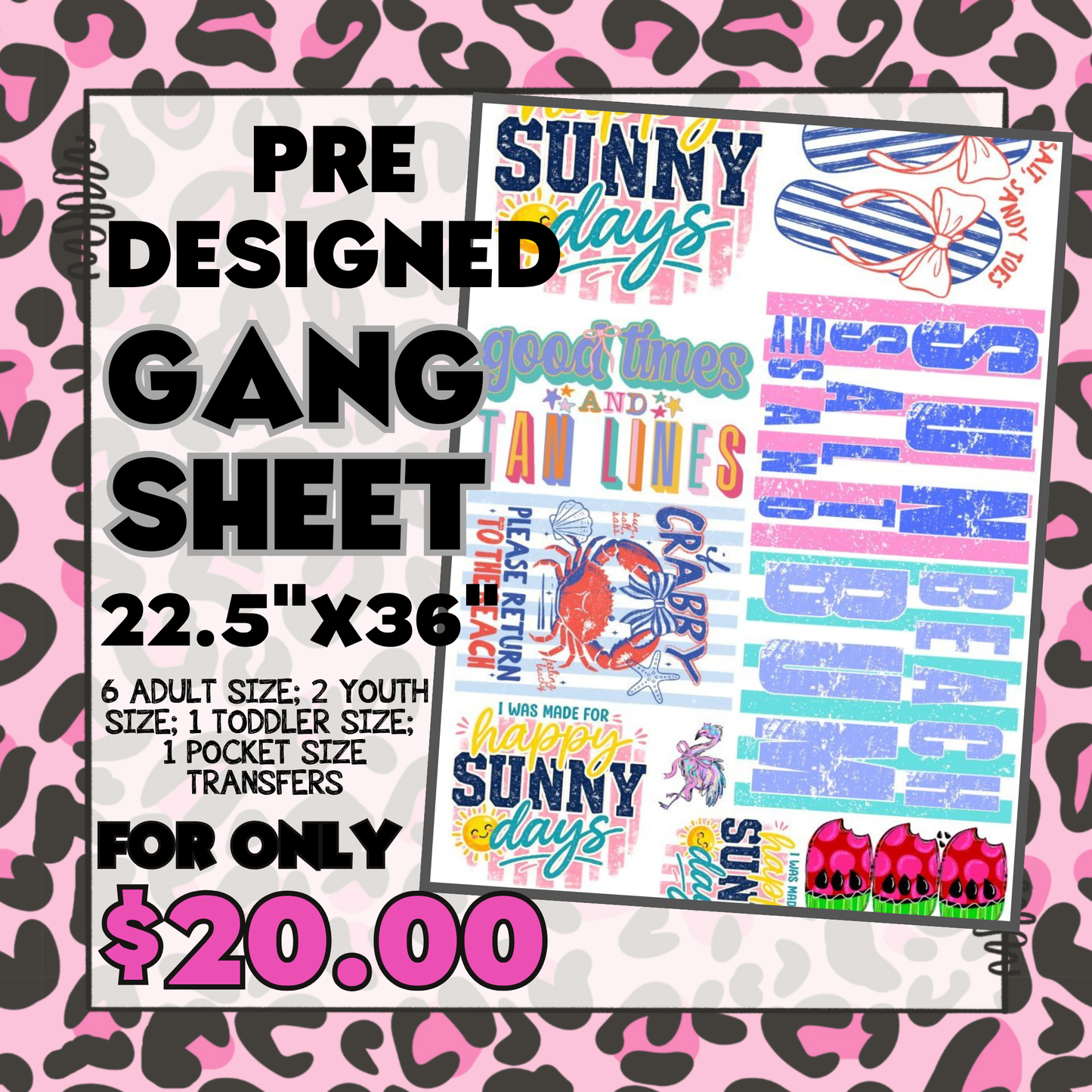 Summer - Pre-designed Gang Sheet