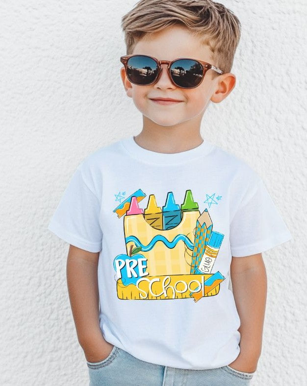 Preschool Blue (Back to School Pink and Blue Grade Level) - DTF