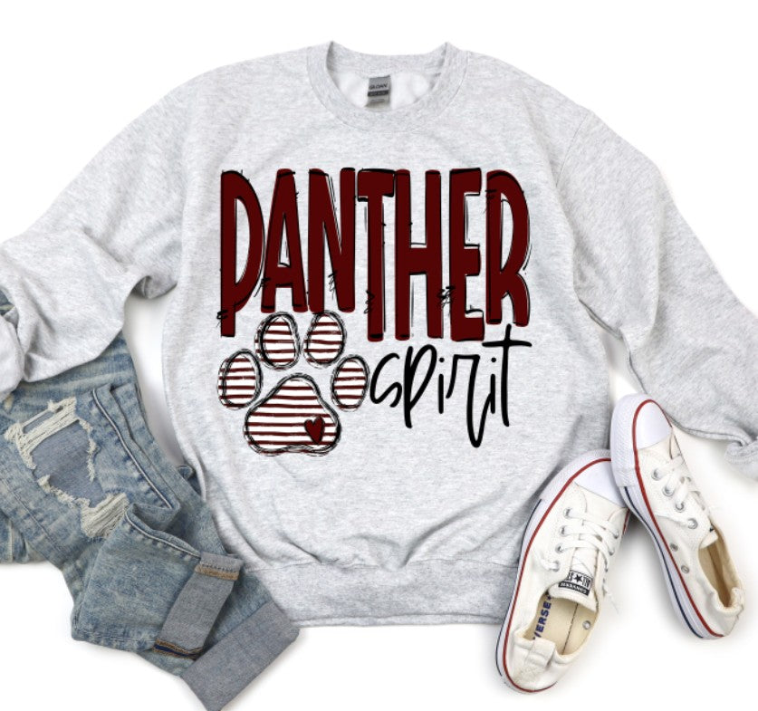 Team Go Spirit Panther (Paw Print - Maroon) - DTF