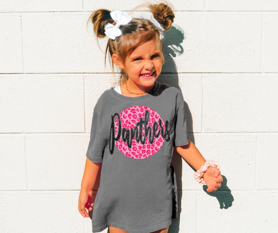 Panthers Mascot (Leopard) - YOUTH - DTF