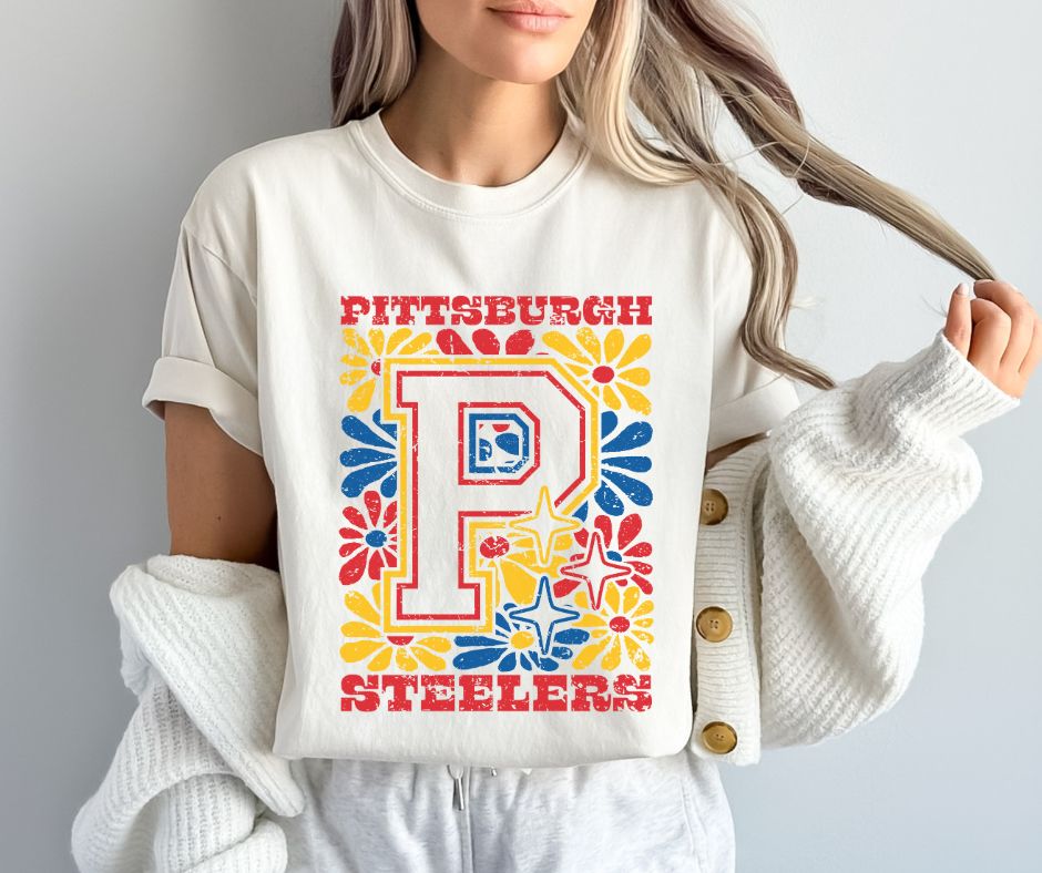 Steelers (Groovy Floral) - DTF