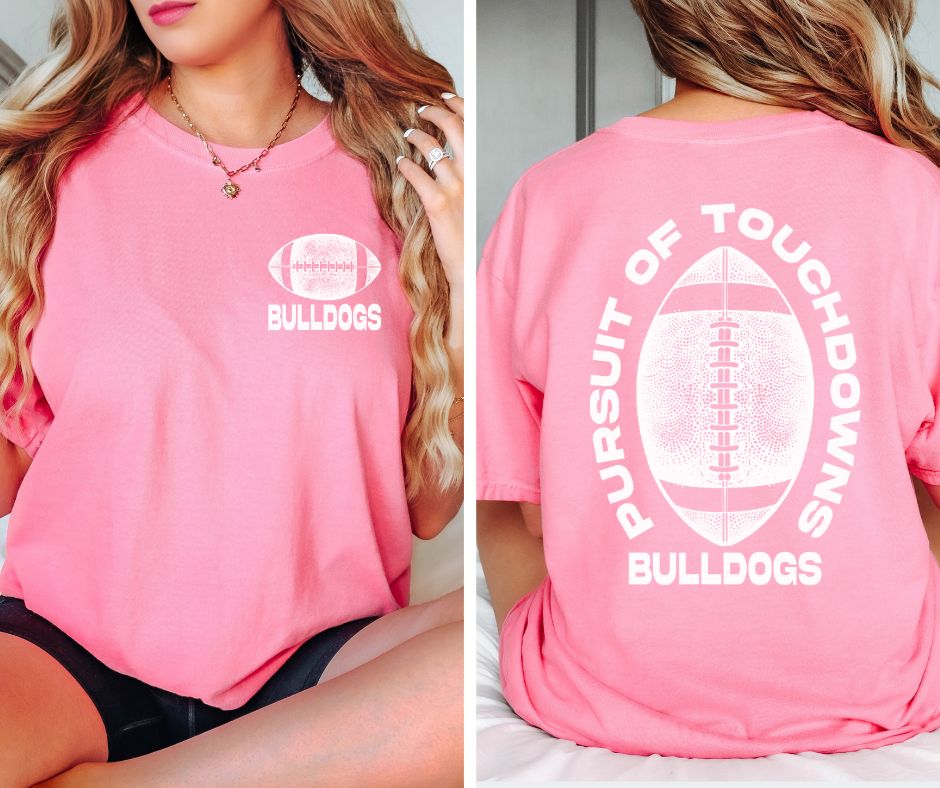 Pursuit of Touchdowns Bulldogs (white) - DTF