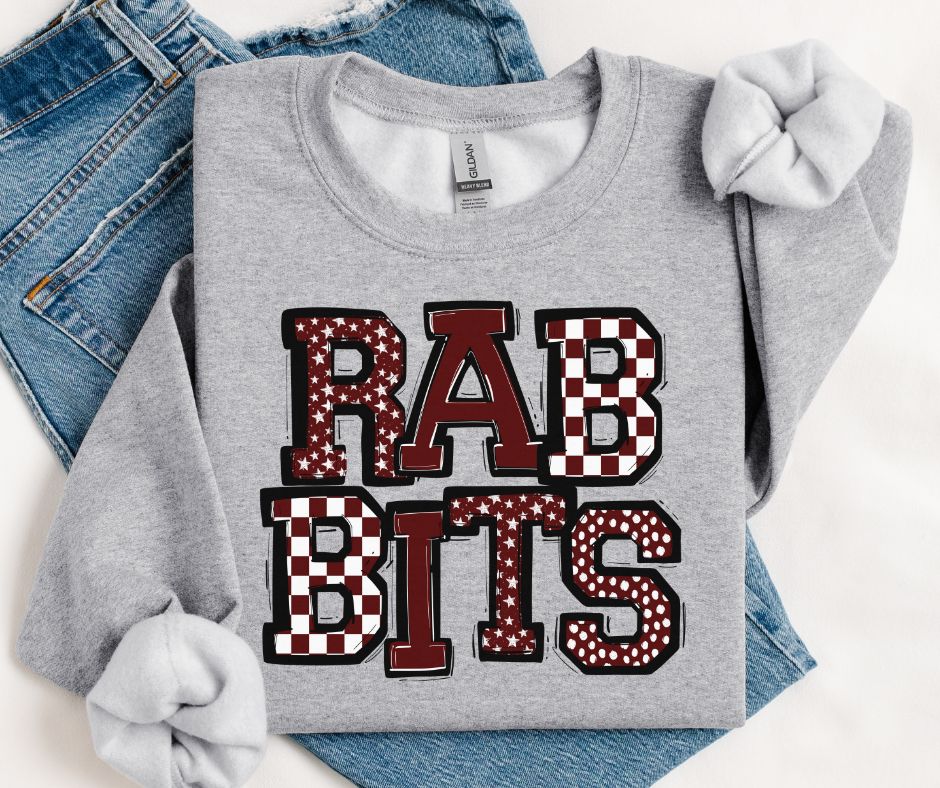 Rabbits - Maroon Mix (So Sporty Mascot) - DTF