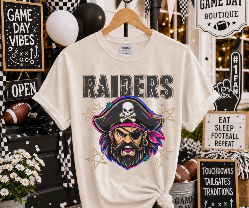 Raiders (Grunge Varsity Mascot) - DTF