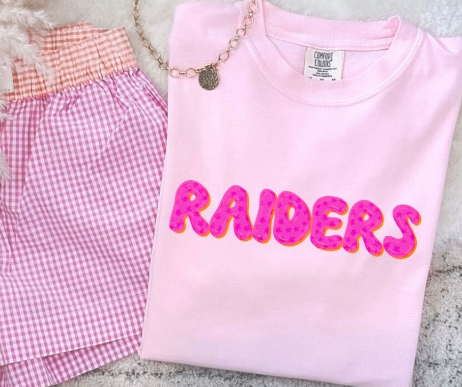Raiders (Pink Bubble Stars Mascot) - DTF