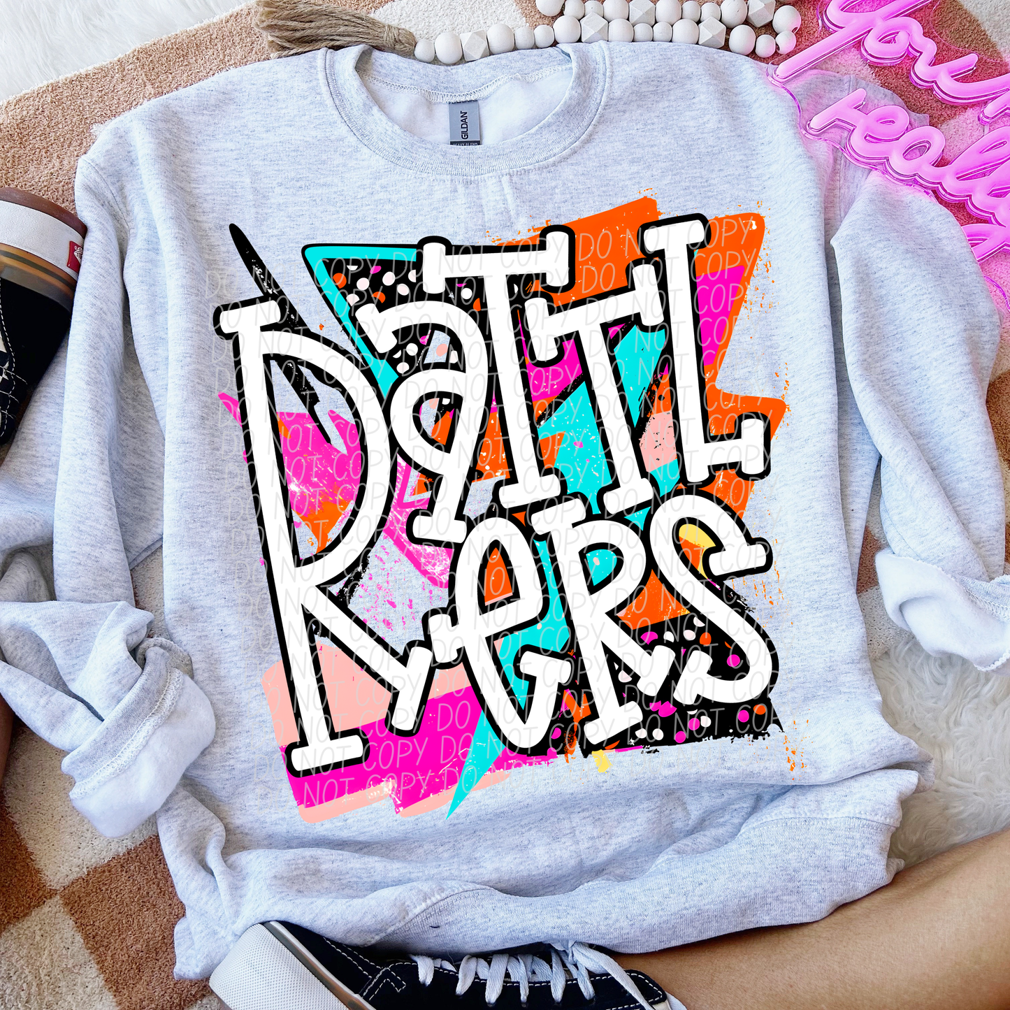 Rattlers (Bright Retro Mascot) - DTF