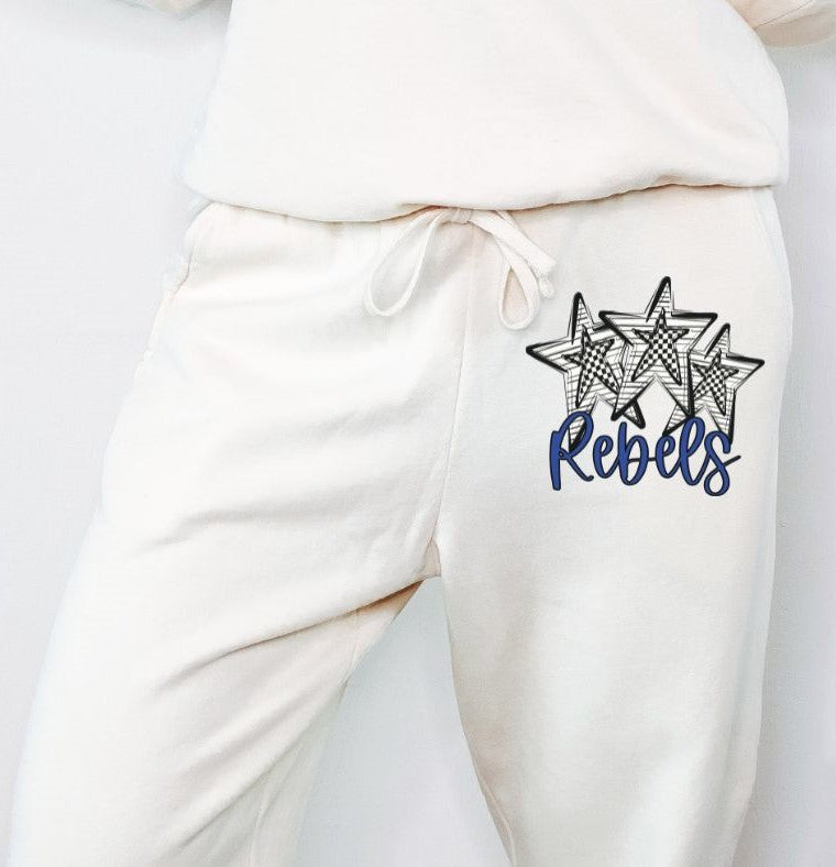 Rebels - Royal Blue (Stars and Checks) - DTF