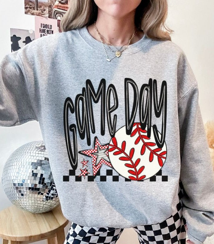 Game Day Stars (Baseball - Red) - DTF