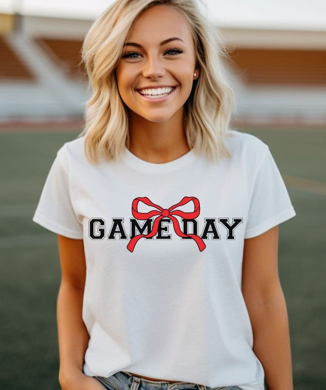 Game Day Coquette (Red) - DTF