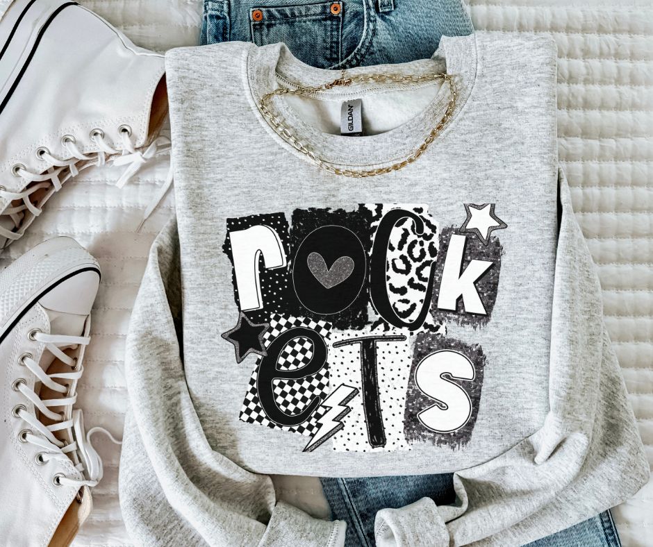 Rockets (BW Collage Mascot) - DTF