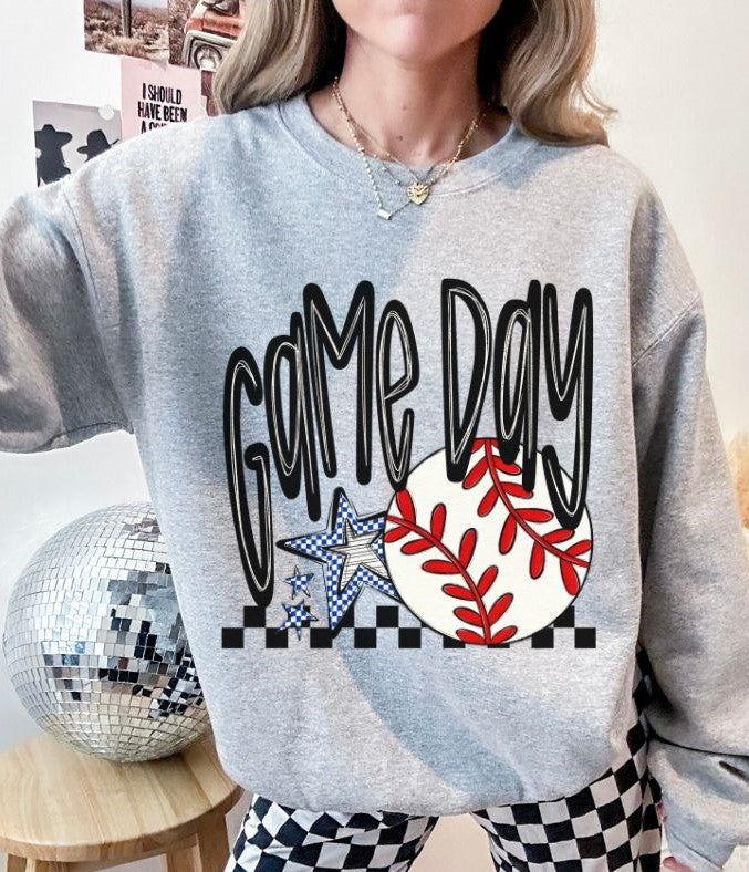 Game Day Stars (Baseball - Royal Blue) - DTF