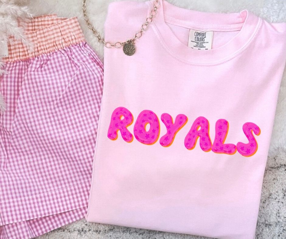Royals (Pink Bubble Stars Mascot) - DTF