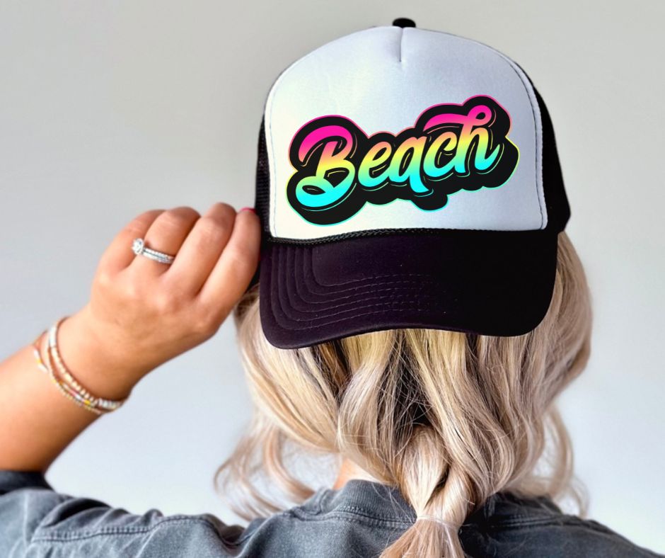 Beach (Retro Hat transfer) - DTF