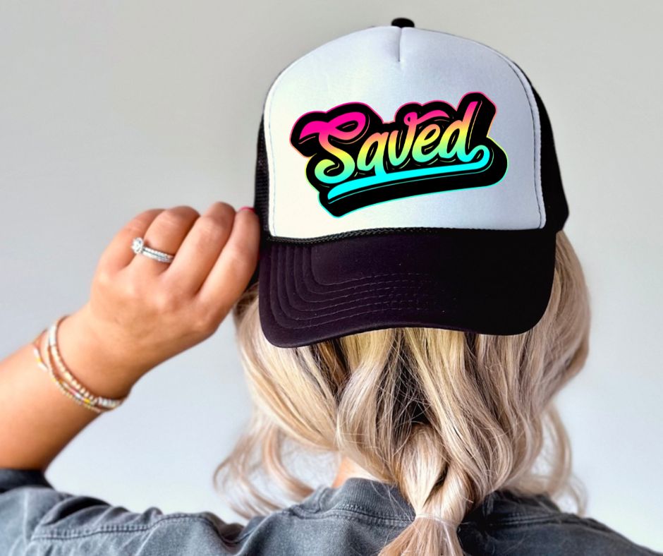 Saved (Retro Hat transfer) - DTF