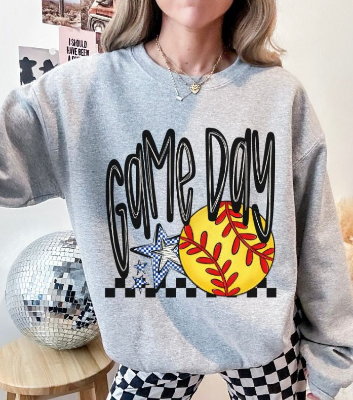 Game Day Stars (Softball - Royal Blue) - DTF