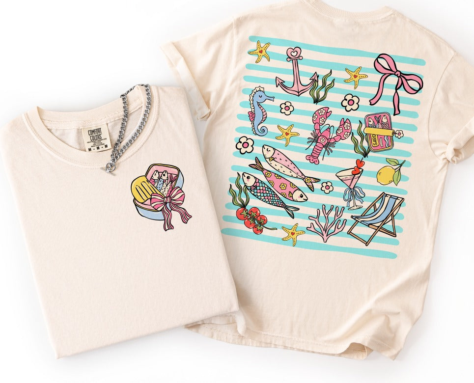 Sardines and Stripes (2-in-1 front/back combo) - DTF