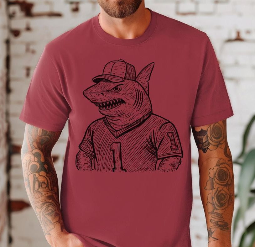 Shark (Sketched Jersey Mascot) - DTF