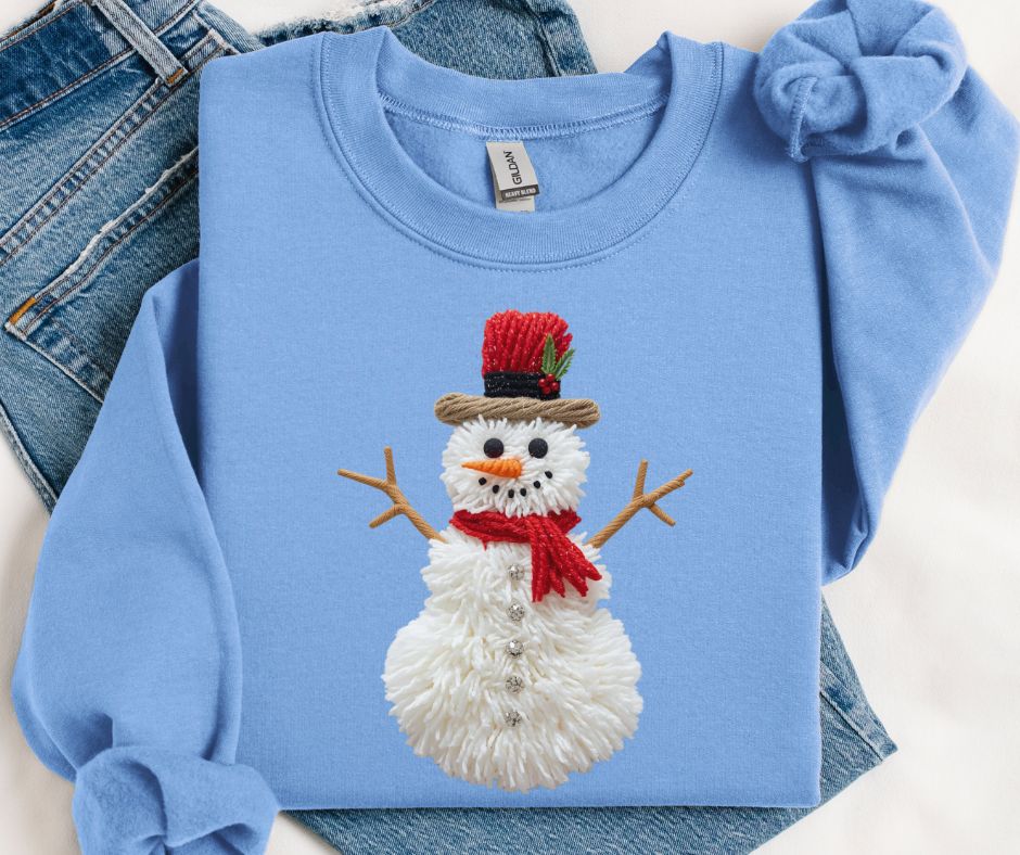 Snowman (Faux Yarn) - DTF