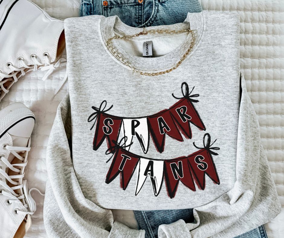 Spartans - Maroon (Spirit Pennants) - DTF