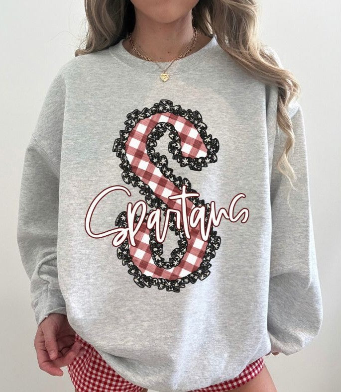 Spartans - Maroon/White (Daisy Ruffle Mascot) - DTF