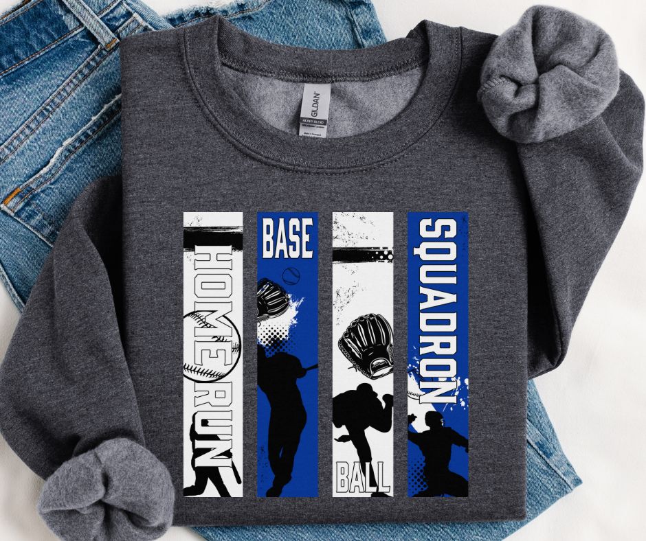 Squadron Home Run Panel (Royal Blue/White) - DTF