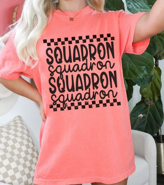 Squadron (Stacked Single Color Mascot) - DTF