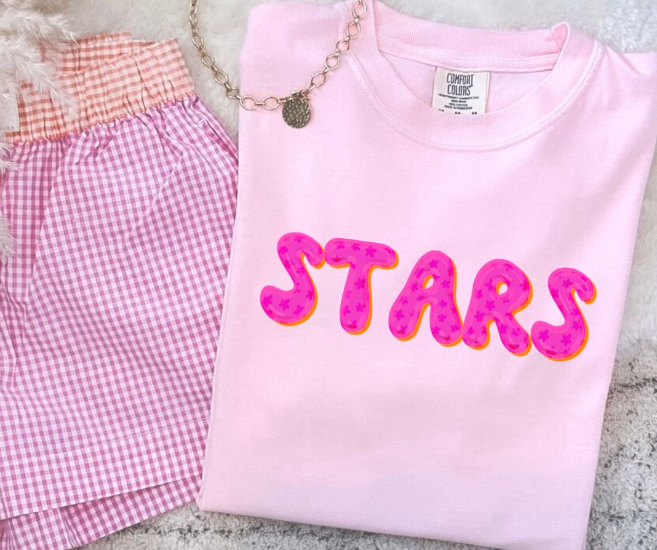 Stars (Pink Bubble Stars Mascot) - DTF