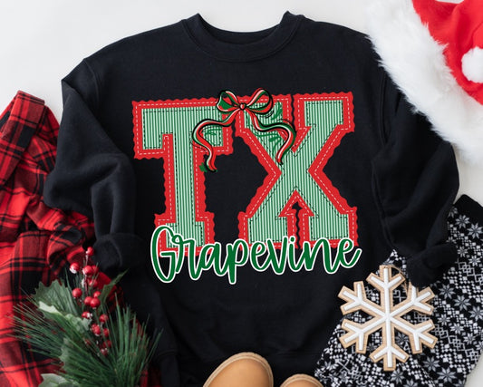 CUSTOM - City/Town (Prepster Christmas State) - DTF