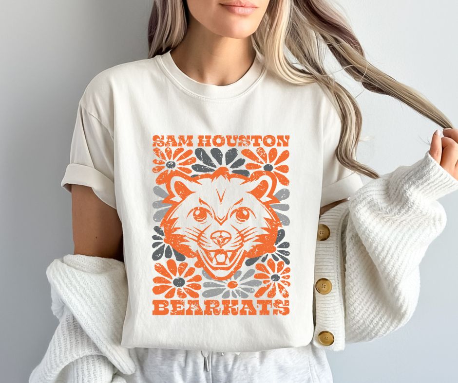 Sam Houston (Groovy Floral - College) - DTF