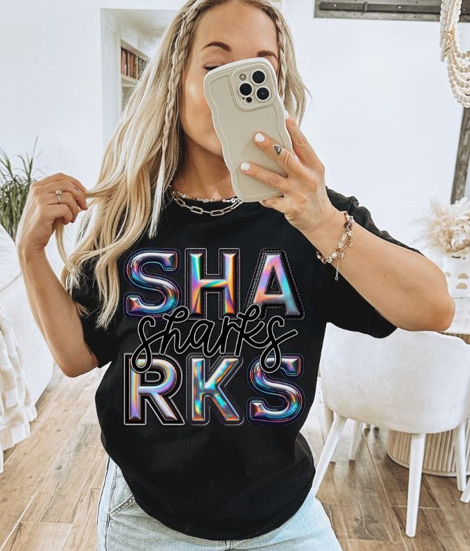 Sharks (Holographic Mascots) - DTF