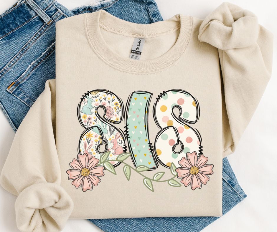 Sis (Easter Doodle Names) - DTF