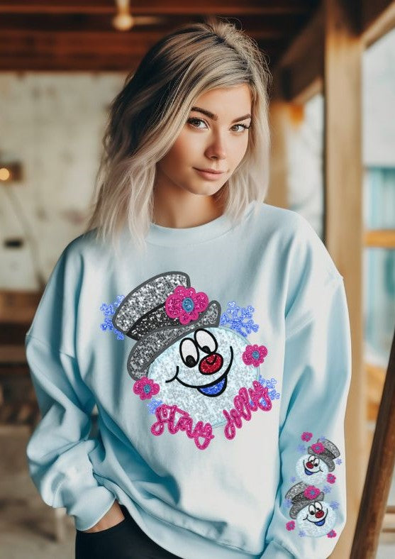 Snowman - Jolly Happy Soul (bling look) - DTF