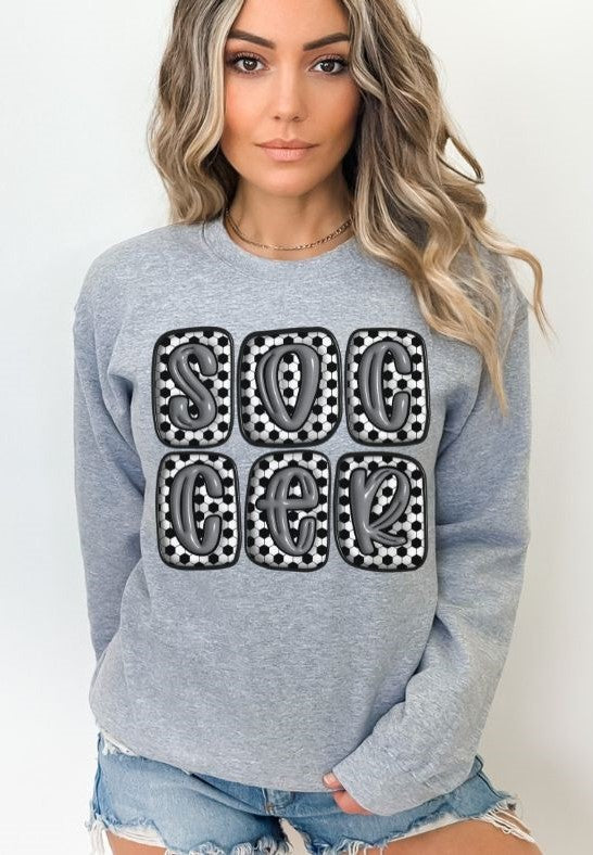 Soccer (faux puff) - DTF