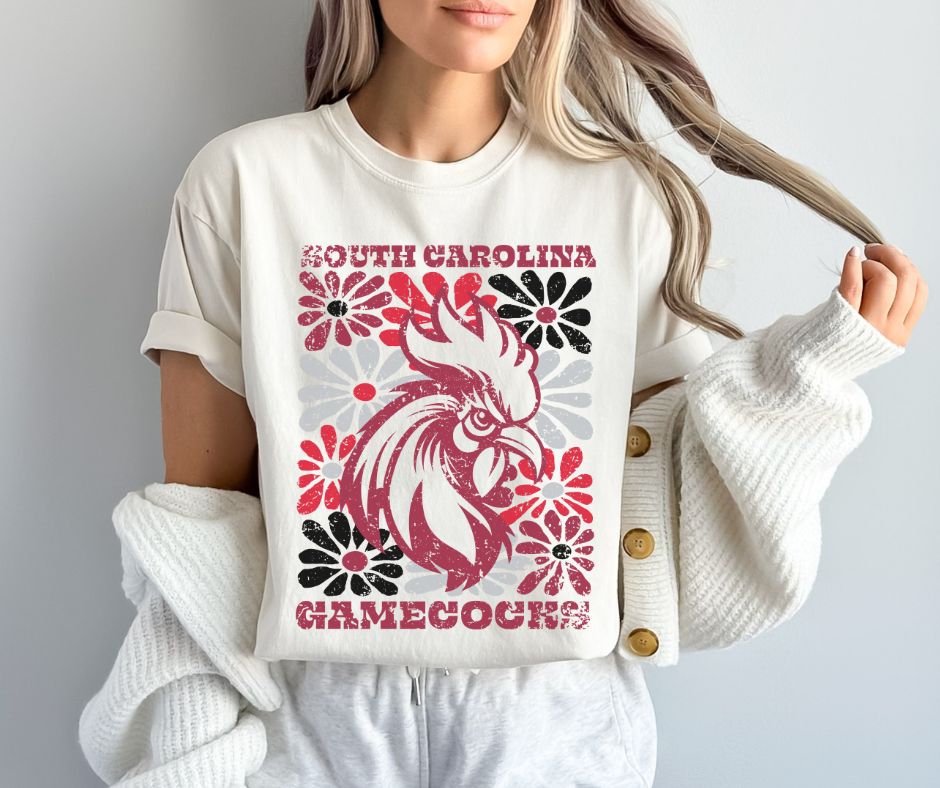 South Carolina (Groovy Floral - College) - DTF