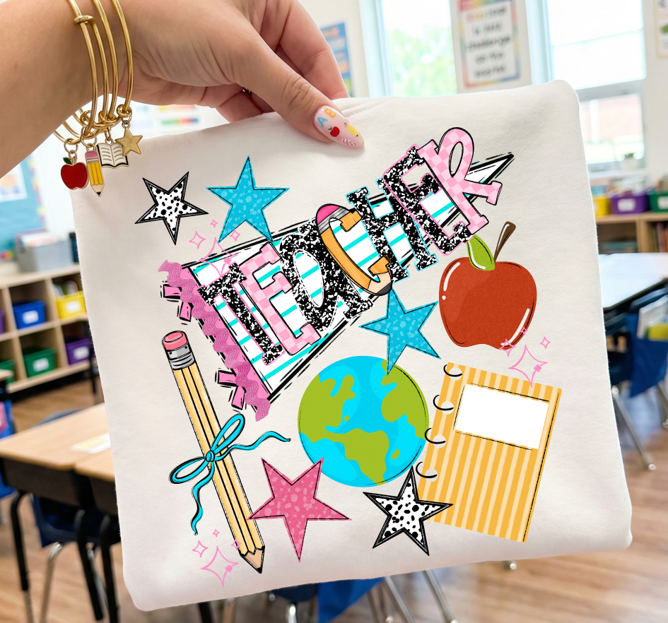 Teacher (Back to School Name Pennant) - DTF