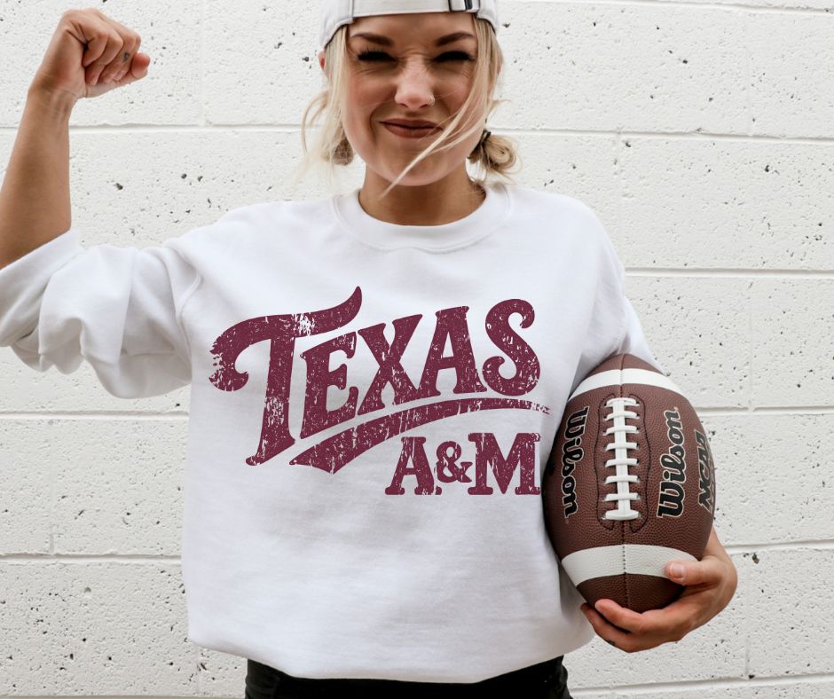 Texas A&M (College Simple Vintage Style) - DTF