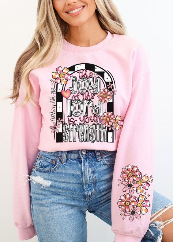 The Joy of the Lord (optional floral sleeve) - DTF