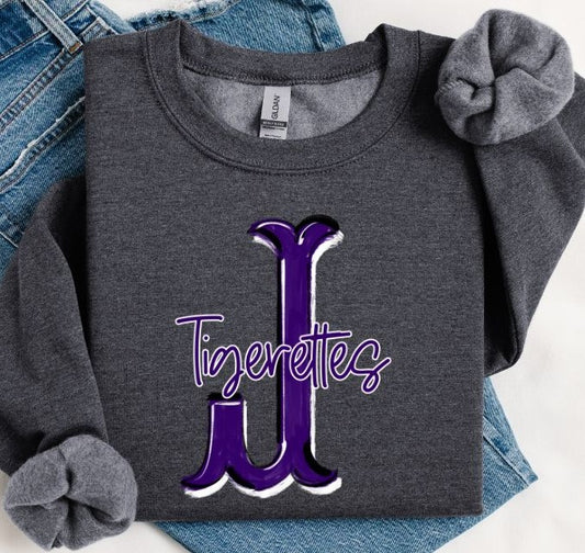 Tigerettes - Purple (Traditional Mascot) - DTF